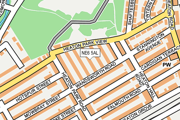 NE6 5AL map - OS OpenMap – Local (Ordnance Survey)