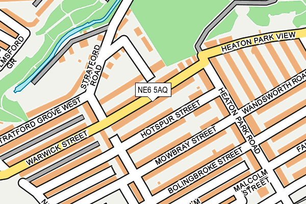 NE6 5AQ map - OS OpenMap – Local (Ordnance Survey)