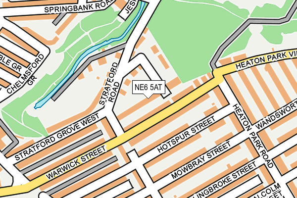 NE6 5AT map - OS OpenMap – Local (Ordnance Survey)