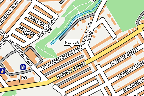 NE6 5BA map - OS OpenMap – Local (Ordnance Survey)