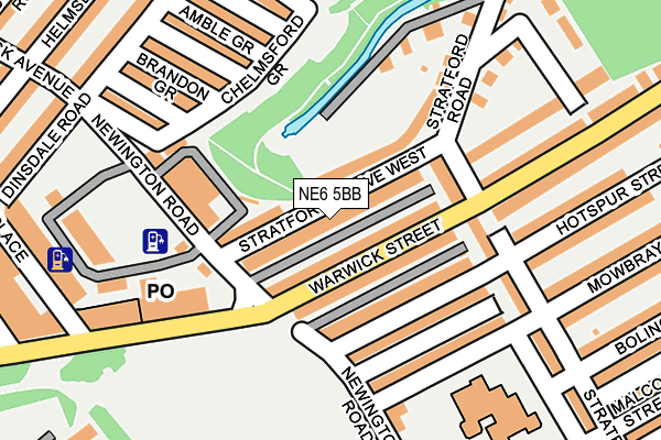 NE6 5BB map - OS OpenMap – Local (Ordnance Survey)