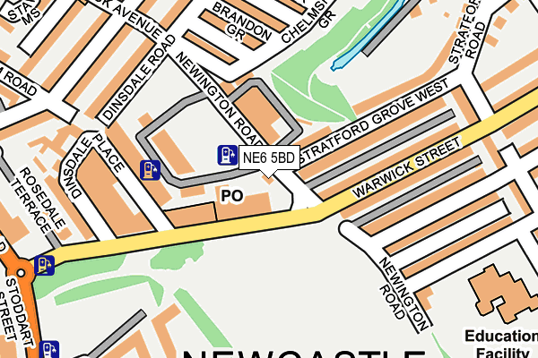 NE6 5BD map - OS OpenMap – Local (Ordnance Survey)