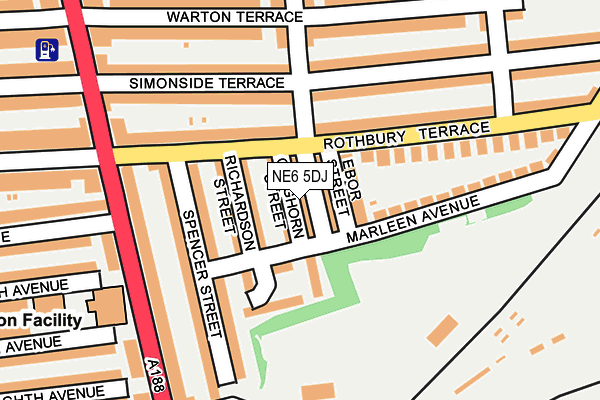 NE6 5DJ map - OS OpenMap – Local (Ordnance Survey)