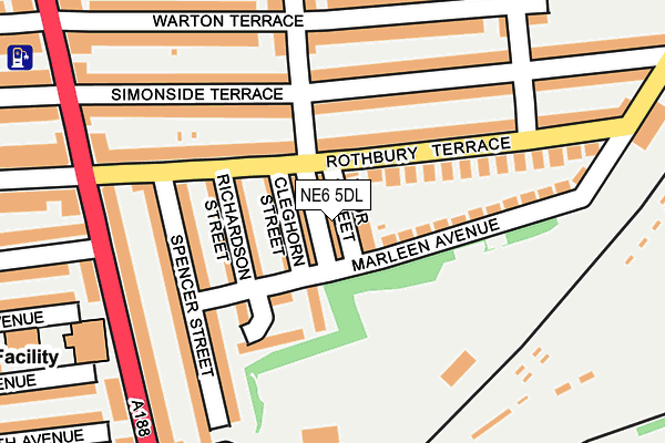 NE6 5DL map - OS OpenMap – Local (Ordnance Survey)