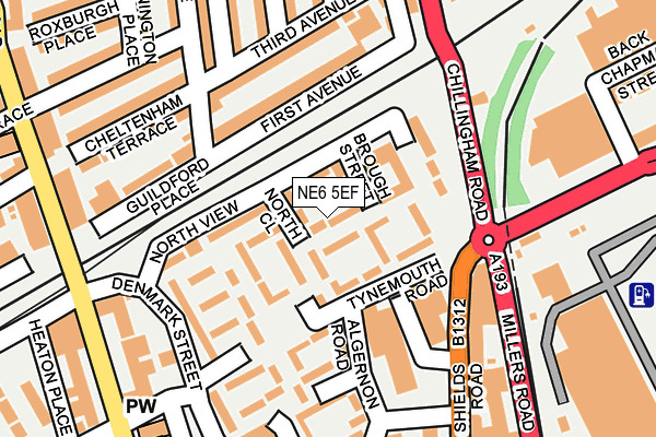 NE6 5EF map - OS OpenMap – Local (Ordnance Survey)
