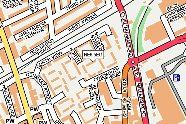 NE6 5EG map - OS OpenMap – Local (Ordnance Survey)