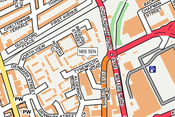 NE6 5EN map - OS OpenMap – Local (Ordnance Survey)