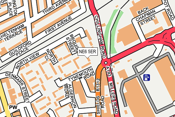 NE6 5ER map - OS OpenMap – Local (Ordnance Survey)