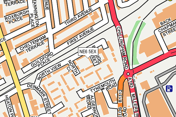 NE6 5EX map - OS OpenMap – Local (Ordnance Survey)