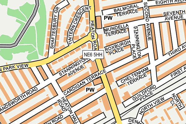 NE6 5HH map - OS OpenMap – Local (Ordnance Survey)