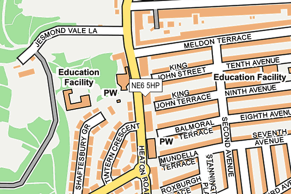 Map of PAVILION MEWS (JESMOND) MAINTENANCE LIMITED at local scale