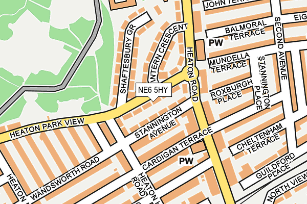 NE6 5HY map - OS OpenMap – Local (Ordnance Survey)