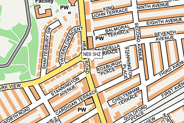 NE6 5HZ map - OS OpenMap – Local (Ordnance Survey)