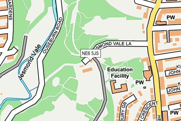 NE6 5JS map - OS OpenMap – Local (Ordnance Survey)