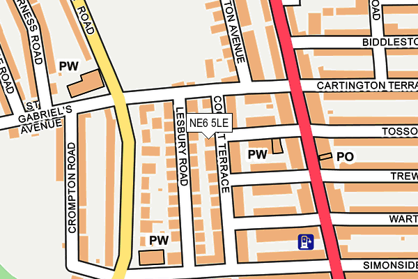NE6 5LE map - OS OpenMap – Local (Ordnance Survey)