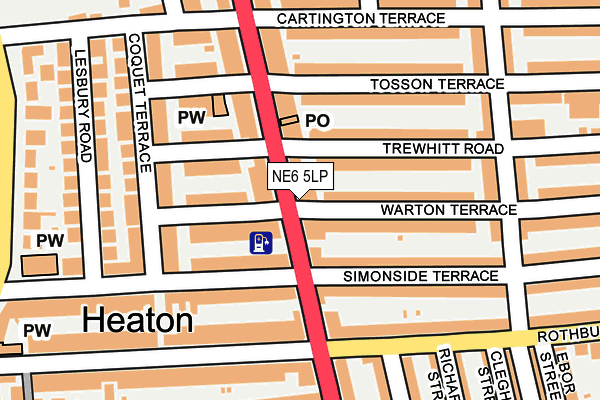 NE6 5LP map - OS OpenMap – Local (Ordnance Survey)