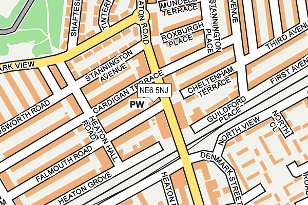 NE6 5NJ map - OS OpenMap – Local (Ordnance Survey)