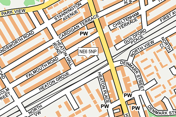 NE6 5NP map - OS OpenMap – Local (Ordnance Survey)