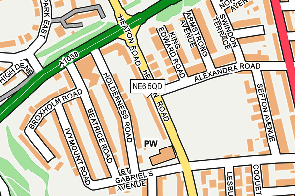 NE6 5QD map - OS OpenMap – Local (Ordnance Survey)