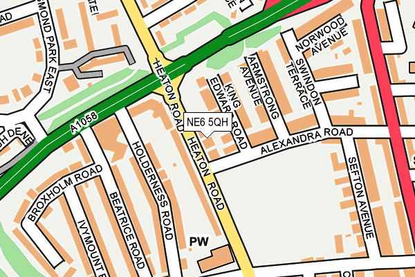 NE6 5QH map - OS OpenMap – Local (Ordnance Survey)