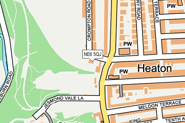 NE6 5QJ map - OS OpenMap – Local (Ordnance Survey)