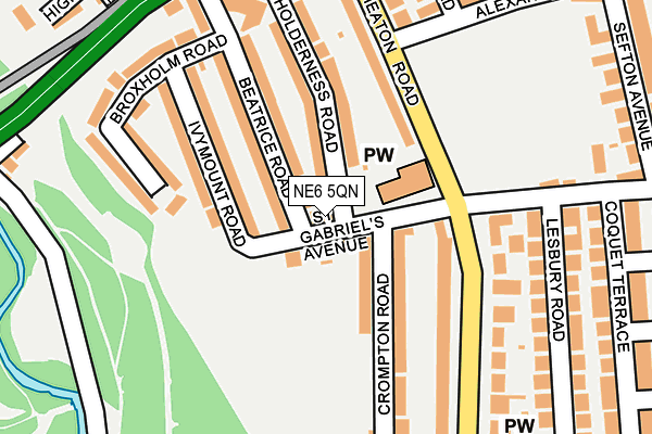 NE6 5QN map - OS OpenMap – Local (Ordnance Survey)