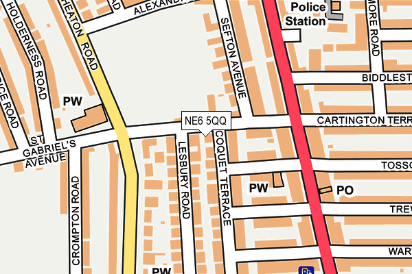 NE6 5QQ map - OS OpenMap – Local (Ordnance Survey)