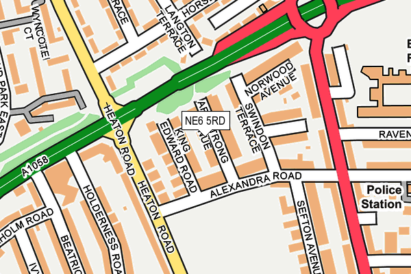 NE6 5RD map - OS OpenMap – Local (Ordnance Survey)