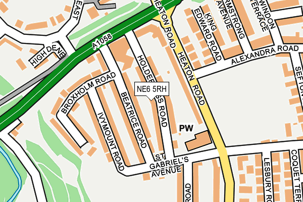 NE6 5RH map - OS OpenMap – Local (Ordnance Survey)