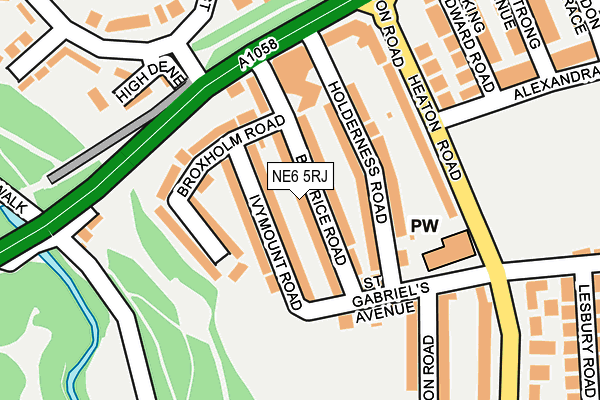 NE6 5RJ map - OS OpenMap – Local (Ordnance Survey)
