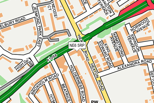 NE6 5RP map - OS OpenMap – Local (Ordnance Survey)