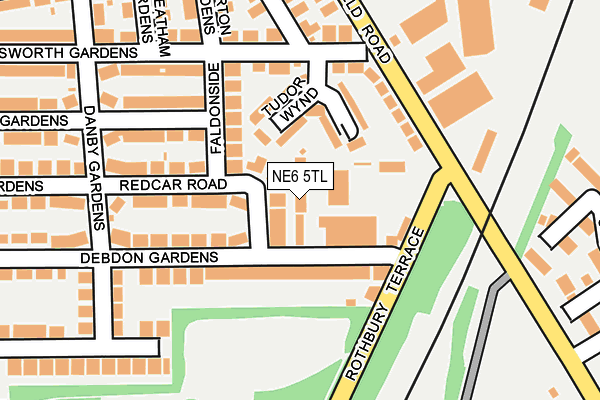 NE6 5TL map - OS OpenMap – Local (Ordnance Survey)