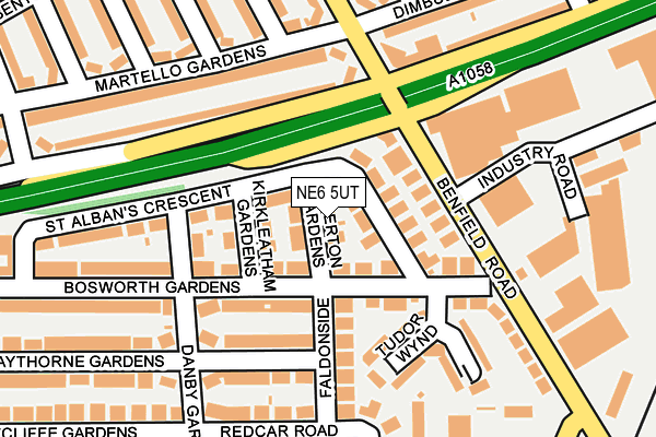 NE6 5UT map - OS OpenMap – Local (Ordnance Survey)
