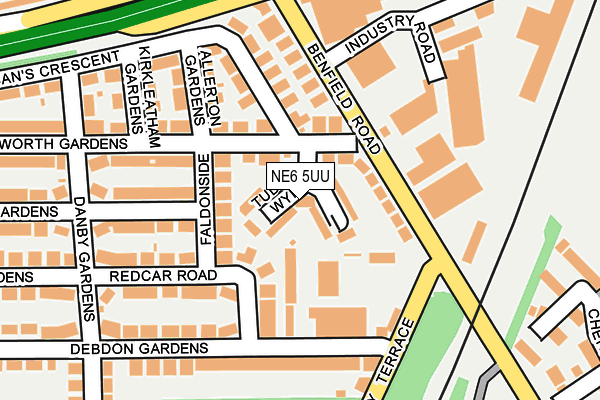 NE6 5UU map - OS OpenMap – Local (Ordnance Survey)