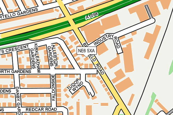 NE6 5XA map - OS OpenMap – Local (Ordnance Survey)