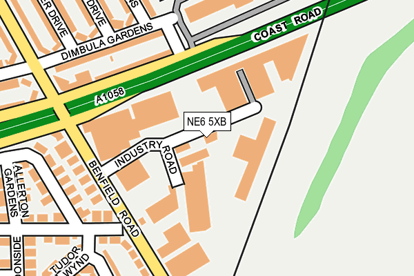 NE6 5XB map - OS OpenMap – Local (Ordnance Survey)