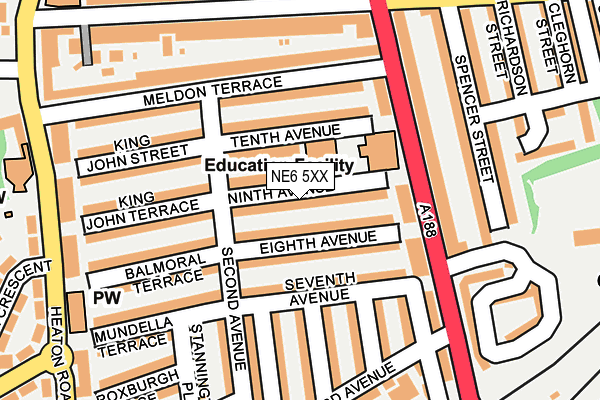 NE6 5XX map - OS OpenMap – Local (Ordnance Survey)