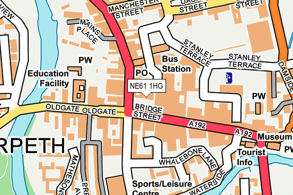 NE61 1HG map - OS OpenMap – Local (Ordnance Survey)