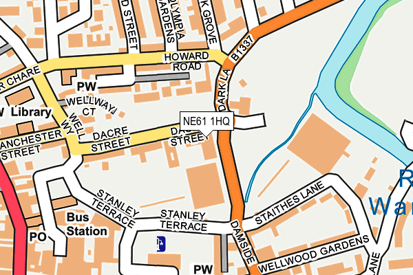 NE61 1HQ map - OS OpenMap – Local (Ordnance Survey)