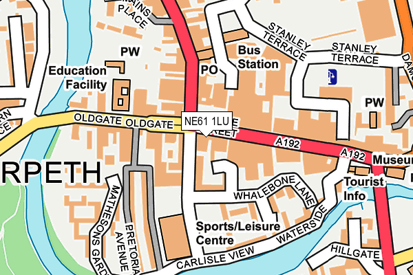 NE61 1LU map - OS OpenMap – Local (Ordnance Survey)