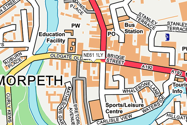 NE61 1LY map - OS OpenMap – Local (Ordnance Survey)