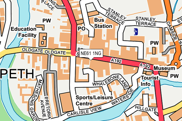 NE61 1NG map - OS OpenMap – Local (Ordnance Survey)