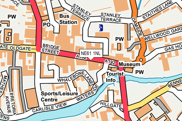 NE61 1NL map - OS OpenMap – Local (Ordnance Survey)