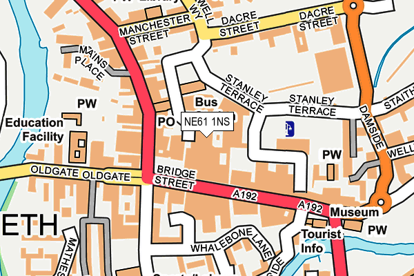 NE61 1NS map - OS OpenMap – Local (Ordnance Survey)