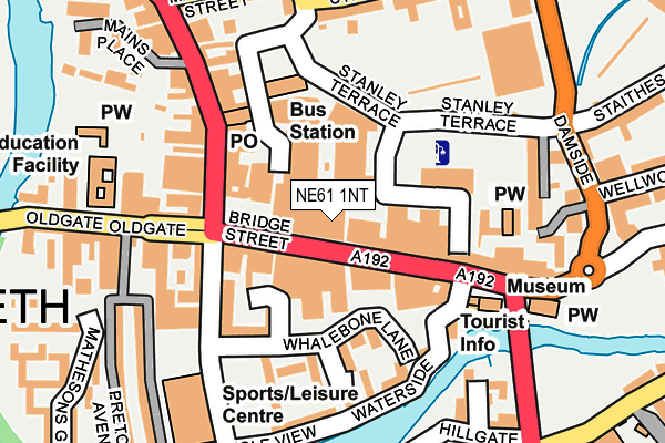 NE61 1NT map - OS OpenMap – Local (Ordnance Survey)
