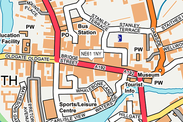 NE61 1NY map - OS OpenMap – Local (Ordnance Survey)