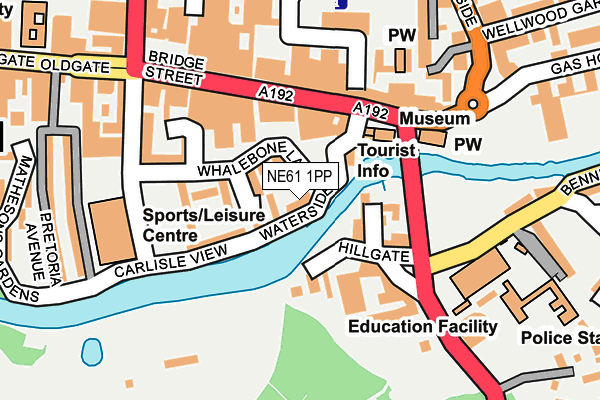 NE61 1PP map - OS OpenMap – Local (Ordnance Survey)