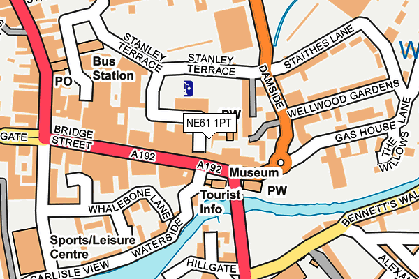 NE61 1PT map - OS OpenMap – Local (Ordnance Survey)
