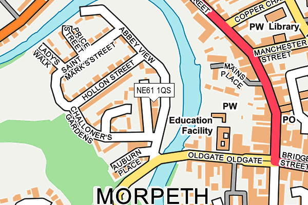 NE61 1QS map - OS OpenMap – Local (Ordnance Survey)