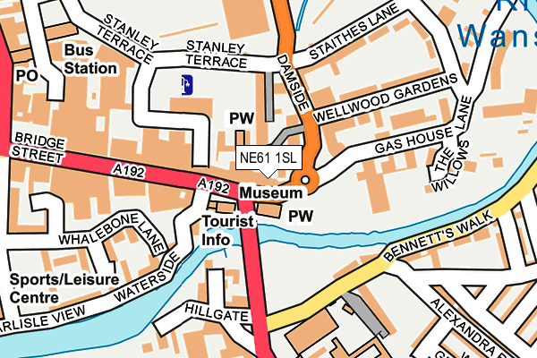 NE61 1SL map - OS OpenMap – Local (Ordnance Survey)